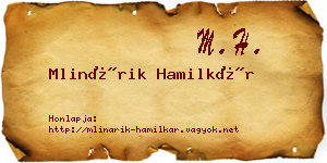 Mlinárik Hamilkár névjegykártya